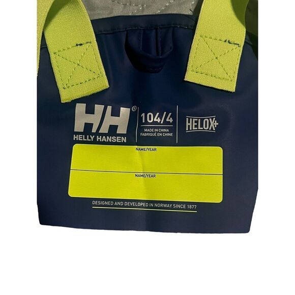 Helly Hansen Youth Unisex Helox + Jacket And Bibs 2 Piece Raingear Set Size 4 - Picture 8 of 16